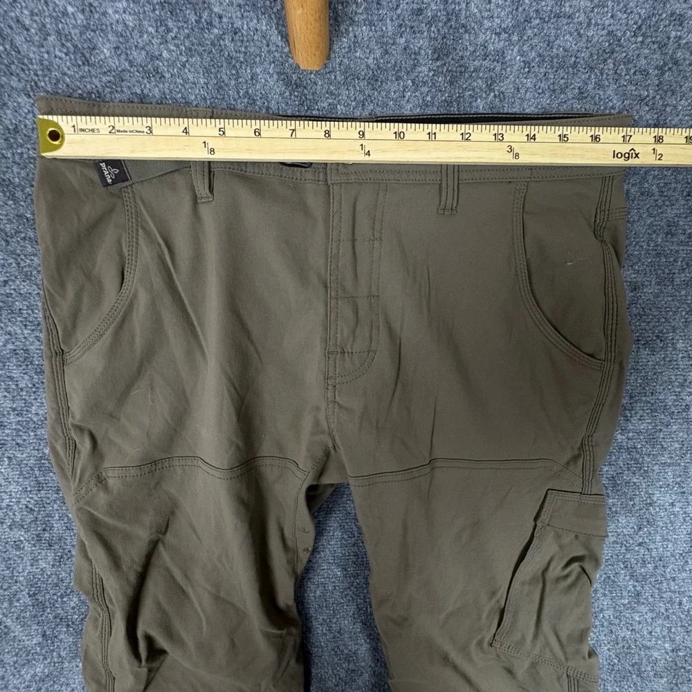 Prana Zion Straight Fit Hiking Pants Mens 34x30 Brown Nylon Stretch M43183027